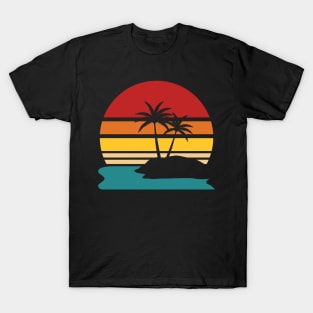 Retro Tropical Sunset T-Shirt